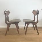 2 AWA Teeffelen stoel stoelen vintage, Huis en Inrichting, Ophalen, Gebruikt, Bruin, Nvt