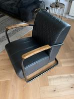 Rv design fauteuil wilson kleur zwart, Modern, Gebruikt, Leer, 50 tot 75 cm