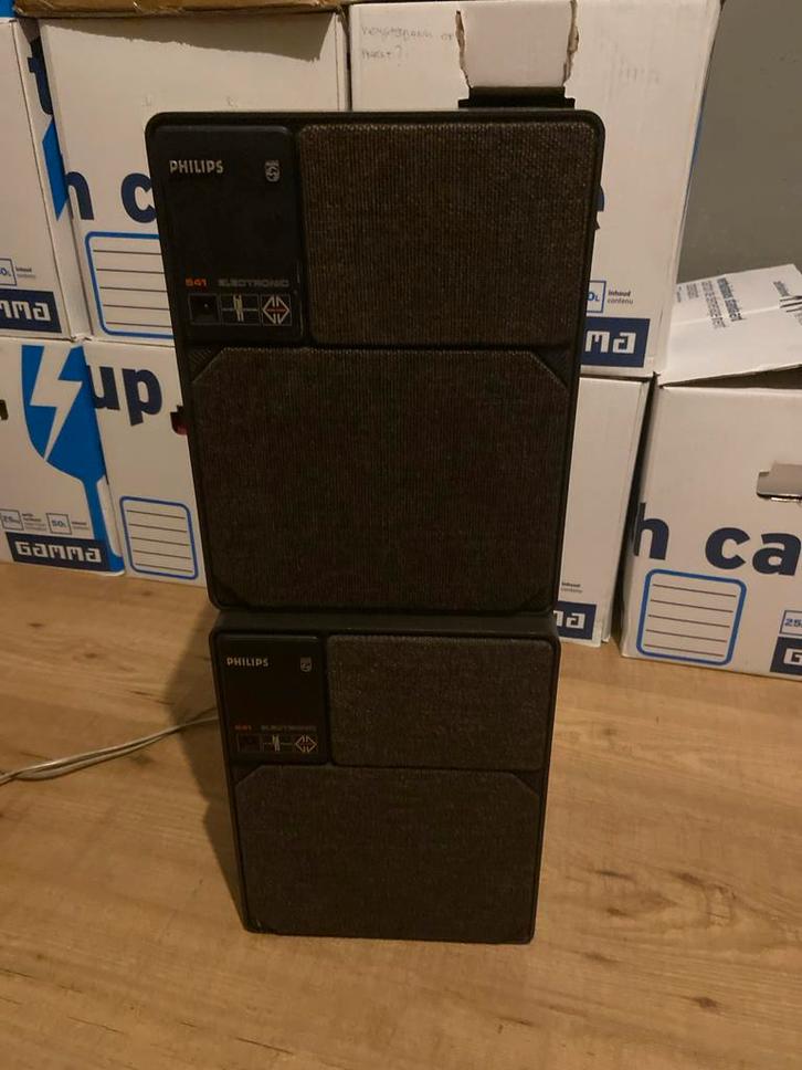 Philips 22RH541/00R Luidsprekers - Vintage, Audio, Tv en Foto, Luidsprekers, Gebruikt, Front, Rear of Stereo speakers, Minder dan 60 watt