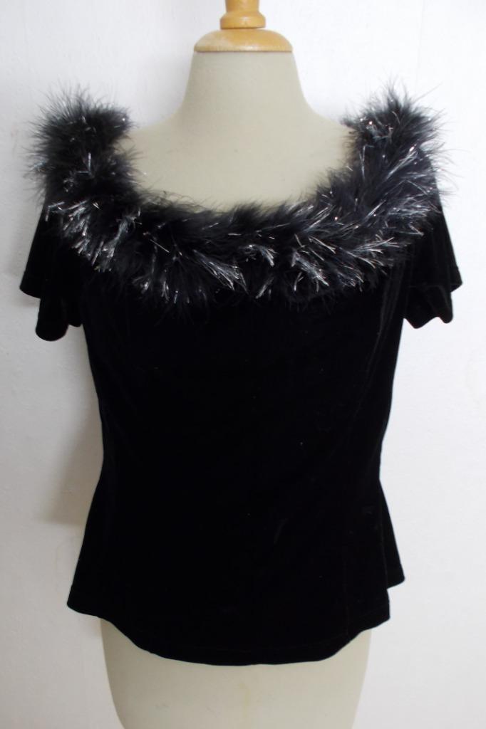 Aparte fluwelen gala/glamour top van Vera Mont (evening) 42, Kleding | Dames, Tops, Zo goed als nieuw, Maat 42/44 (L), Zwart, Verzenden