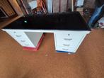 Retro Stalen Bureau met Ladenblokken, Ophalen, Gebruikt, Bureau