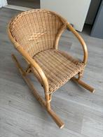 VINTAGE KINDER SCHOMMELSTOEL RIET/BAMBOE (Z.G.A.N.), Ophalen, Zo goed als nieuw, Stoel(en)