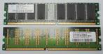 2 x 256MB DDR 400 PC RAM 333MHz, Computers en Software, RAM geheugen, Verzenden, DDR, Desktop, Gebruikt