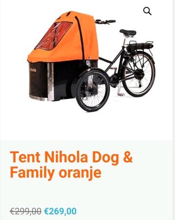 Nihola Family & Dog bakfiets regentent| huif beschikbaar voor biedingen