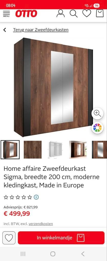 Zweefdeurkast+Ladekast+2x Nachtkastje, Huis en Inrichting, Slaapkamer | Complete slaapkamers, Nieuw, Eenpersoons, Ophalen