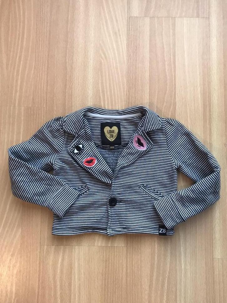 Z8 vest zwart wit maat 104 / 110 zgan style: Dynthe, Kinderen en Baby's, Kinderkleding | Maat 104, Zo goed als nieuw, Meisje, Trui of Vest