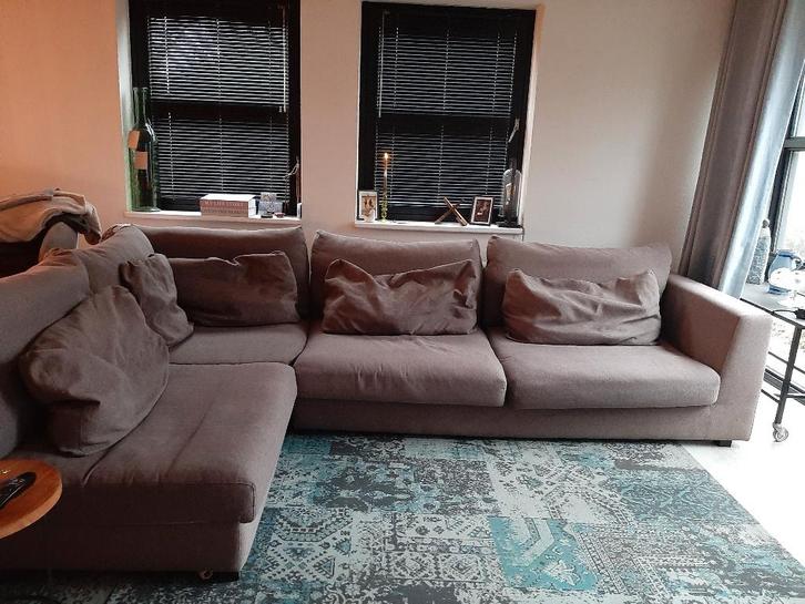 Bank, Huis en Inrichting, Banken | Bankstellen, Gebruikt, Hoekbank, Vierpersoons of meer, 200 tot 250 cm, Stof, Ophalen