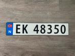 Kentekenplaat Noorwegen (Elektrische auto), Ophalen of Verzenden, Gebruikt