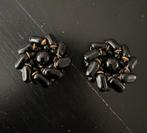 Vintage zwarte glazenkralen Clips oorbellen, Sieraden, Tassen en Uiterlijk, Bedels, Overige materialen, Pandora, Ophalen of Verzenden