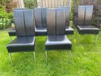 Eetkamerstoelen, Huis en Inrichting, Stoelen, Ophalen, Gebruikt, Zwart, Metaal