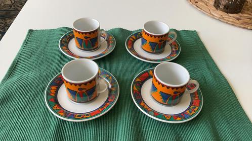 4 Sandra Rich espressokopjes/ amuse/ kinderkopjes, kleurrijk, Huis en Inrichting, Keuken | Servies, Kop(pen) en/of Schotel(s)