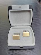Manchetknopen zilver met gouden toplaagje, Sieraden, Tassen en Uiterlijk, Manchetknopen, Verzenden, Gebruikt, Zilver, Verguld