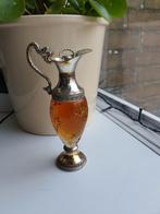 Vintage Verzilverd Karaf met Inhoud Distillerie Buton Bologn, Antiek en Kunst, Antiek | Glas en Kristal, Verzenden