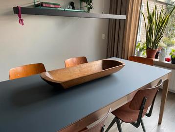 Antieke houten trog – handgesneden 19e eeuw, 90 cm beschikbaar voor biedingen