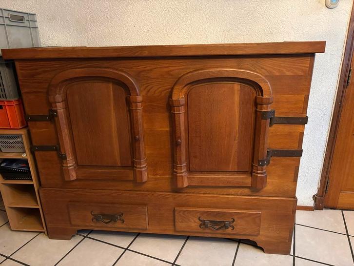 Eiken Dressoir - Meubelmaker kwaliteit, Huis en Inrichting, Kasten | Dressoirs, Gebruikt, 150 tot 200 cm, 50 tot 75 cm, Met lade(s)