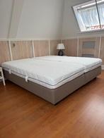 2x boxspring onderstel taupe 90x200, Huis en Inrichting, Slaapkamer | Boxsprings, Ophalen, 90 cm, Eenpersoons, Beige