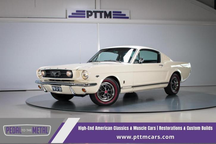 1966 Ford Mustang Fastback GT K-Code 4-Speed, Auto's, Ford, Bedrijf, Te koop, Mustang, Lederen bekleding, Benzine, Overige carrosserieën