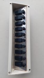 Schakelpaneel,  10 schakelaars,  met zekeringen., Ophalen of Verzenden, Zo goed als nieuw, Kabel of Apparatuur