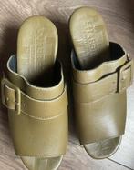 Shabbies muiltjes sleehak groen nieuw echt leer 37, Shabbies Amsterdam, Nieuw, Groen, Sandalen of Muiltjes