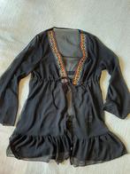 Shein zwarte kimono voor op strand mt. M, Ophalen of Verzenden, Zo goed als nieuw, Zwart