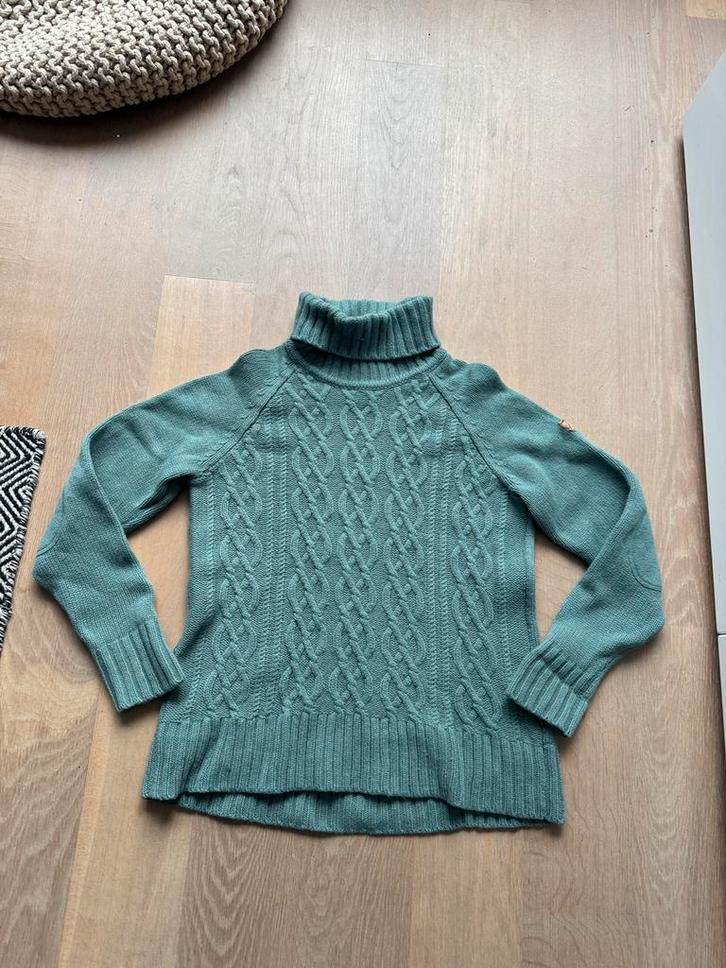 Prachtige fjallraven ovik cable knit roller w maat L wol, Kleding | Dames, Truien en Vesten, Zo goed als nieuw, Blauw, Ophalen of Verzenden