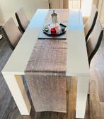 Compleet Wit Eettafel met 4 stoelen, Gebruikt, Ophalen of Verzenden