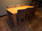 Licht eiken Eetkamertafel voor maximaal 8 personen, Huis en Inrichting, Tafels | Eettafels, Ophalen, Gebruikt, 50 tot 100 cm, 150 tot 200 cm