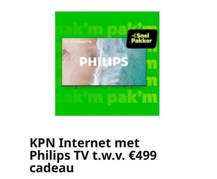 Nieuwe Philips 50 inch TV in doos!, Audio, Tv en Foto, Televisies, Nieuw, LED, 100 cm of meer, 4k (UHD), Philips, 50 Hz, Smart TV