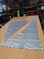 2 grootte reststukken runderprent, zilver., Overige kleuren, Leer of Kunstleer, Nieuw, Ophalen of Verzenden