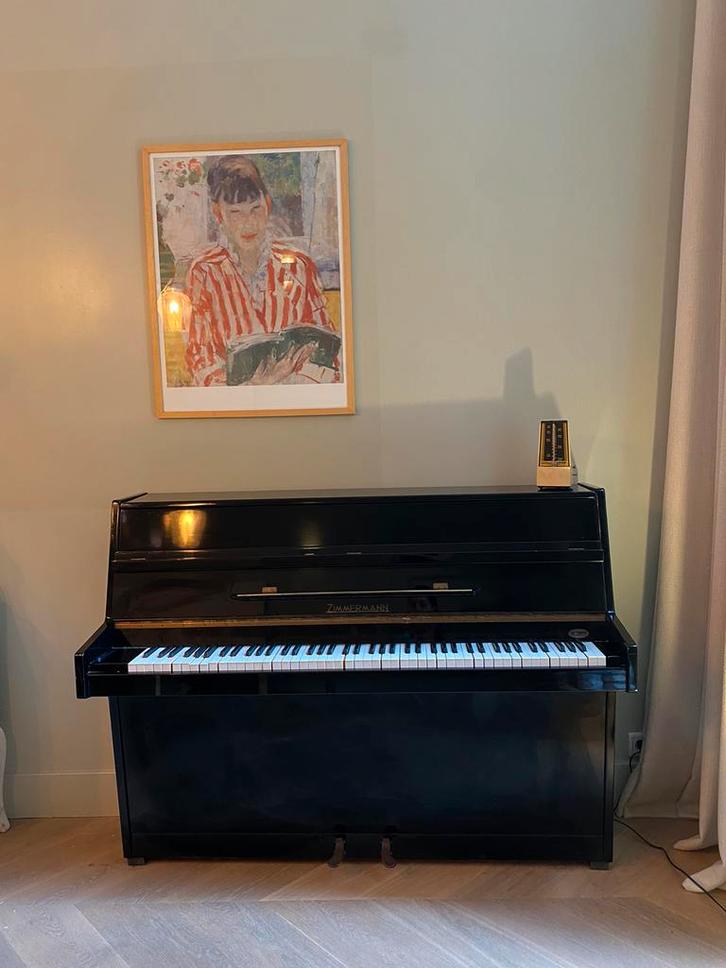 Zimmermann Piano - Zwart, Muziek en Instrumenten, Piano's, Gebruikt, Piano, Zwart, Hoogglans, Ophalen