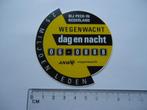 sticker oud ANWB Wegenwacht WW pech nederland 06 auto, Verzenden, Zo goed als nieuw, Bedrijf of Vereniging