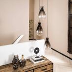 Druppel Hanglamp Rookglas, Ophalen of Verzenden, Zo goed als nieuw, Glas, 75 cm of meer