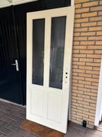 Skantrae binnendeur met geslepen Satin glas, stomp, Doe-het-zelf en Verbouw, Deuren en Horren, Ophalen, Gebruikt, 80 tot 100 cm