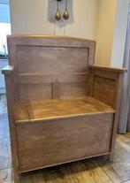 Bronzen/Gouden Klepbank met Opbergruimte ,sinterklaas, kerst, Antiek en Kunst, Ophalen