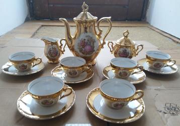 mokka servies thee servies goud brocante  beschikbaar voor biedingen