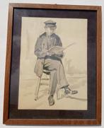 Inkttekening Herman Moerkerk?? (Bke-84), Antiek en Kunst, Ophalen