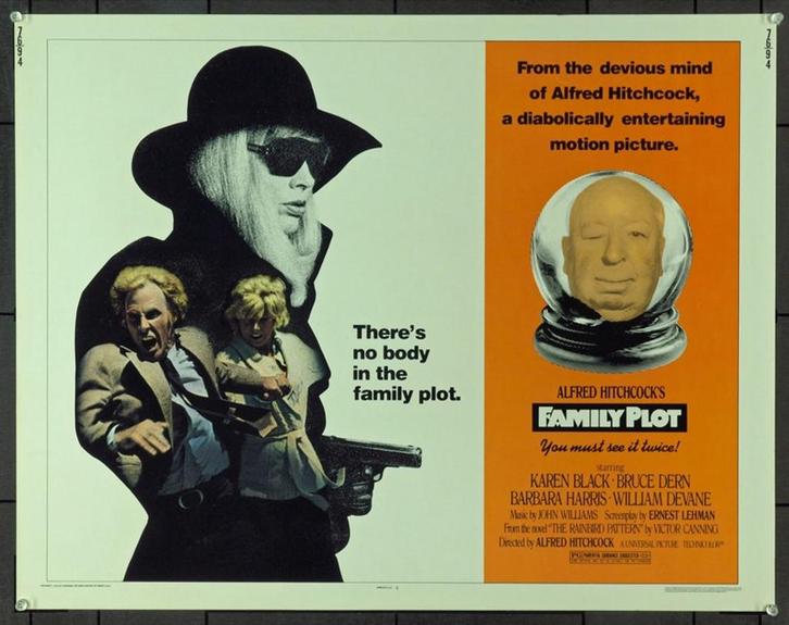 6). Family Plot, Alfred Hitchcock, Bruce Dern, Karen Black., Cd's en Dvd's, Dvd's | Thrillers en Misdaad, Zo goed als nieuw, Alle leeftijden