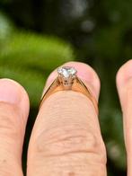 18 karaat gouden ring met natuurlijke diamant van 0.58ct!, Sieraden, Tassen en Uiterlijk, Ringen, Ophalen of Verzenden, 17 tot 18