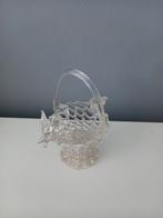 Mandje met vogeltjes van handgesponnen glas, Antiek en Kunst, Antiek | Glas en Kristal, Ophalen of Verzenden