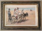 Ezeltje rijden op strand ca 1925 - vrij naar Isaac Israels., Antiek en Kunst, Ophalen of Verzenden