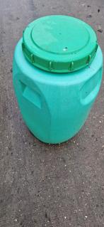 Ca 50 liter groene vaten tonnen voerton met deksel! regenton, Ophalen of Verzenden, Vee
