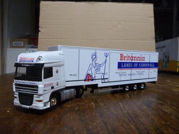 DAF XF Britannia met certificaat, Hobby en Vrije tijd, Modelauto's | 1:50, Nieuw, Bus of Vrachtwagen, Corgi, Ophalen of Verzenden
