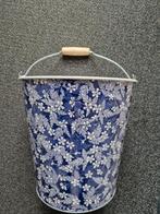 Decoratieve Emmer met Bloemenprint, Ophalen of Verzenden, Zo goed als nieuw, IJzer, Met handgreep