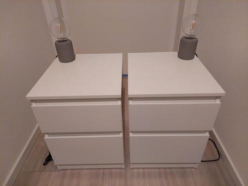 Kullen nachtkastjes (met tafellampen cadeautje!), Huis en Inrichting, Slaapkamer | Nachtkastjes, Zo goed als nieuw, Minder dan 55 cm