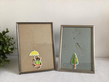 2 Zilverkleurig fotolijstjes vintage 18 x 13 cm. beschikbaar voor biedingen
