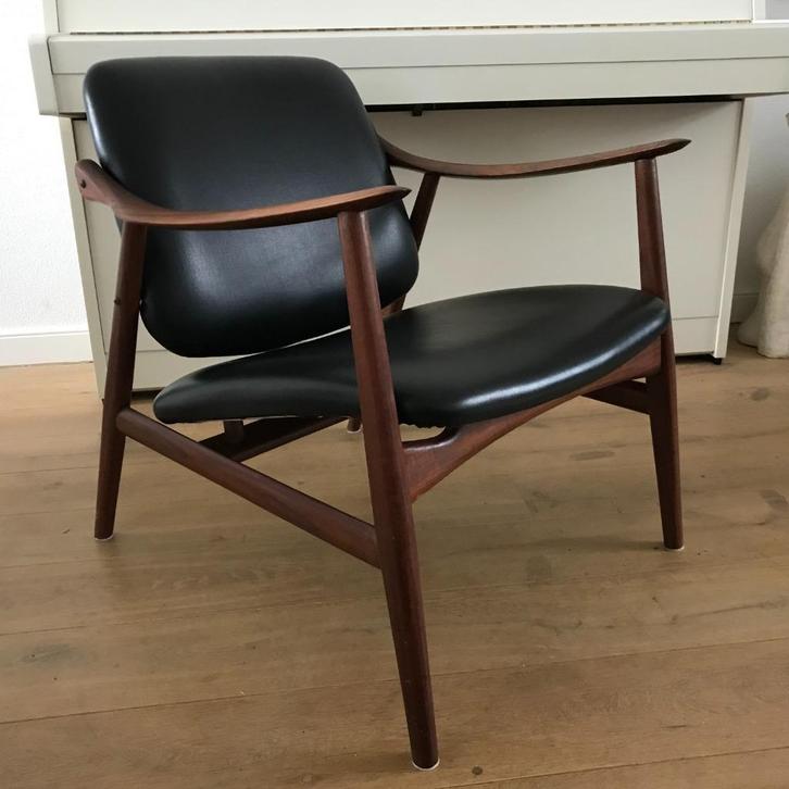 Deens design chair fauteuil stoel teak, Huis en Inrichting, Fauteuils, Gebruikt, 50 tot 75 cm, 75 tot 100 cm, Ophalen