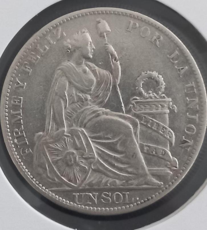 Peru 1 Sol 1896 (zilver), Postzegels en Munten, Munten | Amerika, Losse munt, Zuid-Amerika, Zilver, Verzenden