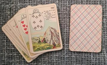 Originele oude set Lenormand waarzegkaarten van voor 1940 beschikbaar voor biedingen