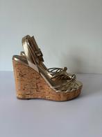 ALDO sleehakken goud – maat 37 – met plateau, Verzenden, Zo goed als nieuw, Overige kleuren, Sandalen of Muiltjes