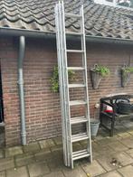 Aluminium ladder 3x9 treden, Doe-het-zelf en Verbouw, Ladders en Trappen, Ophalen, Gebruikt, Ladder, Opvouwbaar of Inschuifbaar